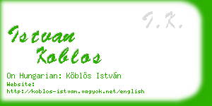 istvan koblos business card