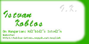 istvan koblos business card
